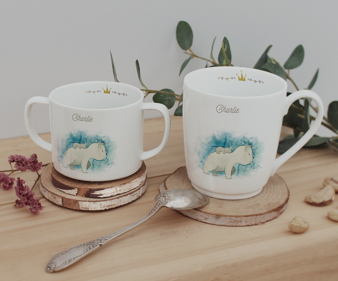 Mug tasse céramique personnalisable prénom - éléphant 002 - Un